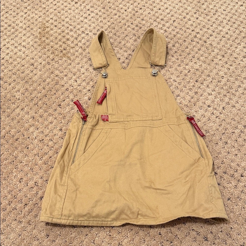 Girls Tan Overalls Size 4